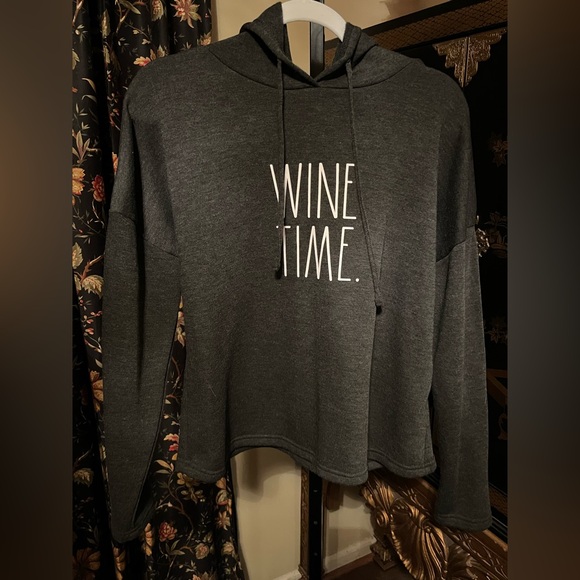 Rae Dunn Charcoal 'Wine Time' Sweatshirt - Picture 5 of 10